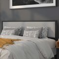 Flash Furniture Melbourne Metal Upholstered King Size Headboard in Light Gray Fabric HG-HB1717-K-LG-GG